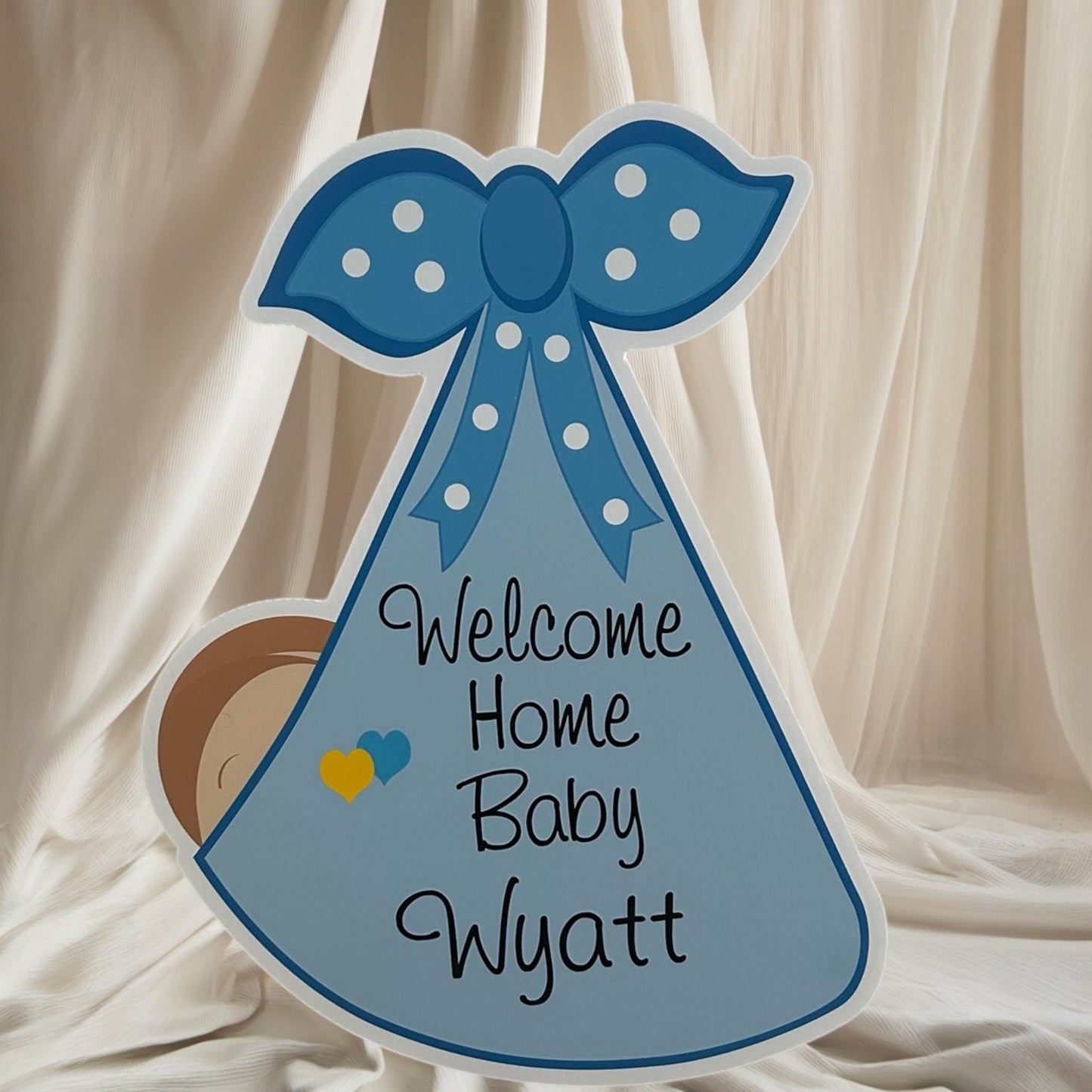 Welcome Home Baby Stork Sign: It's a Girl or Boy Announcement