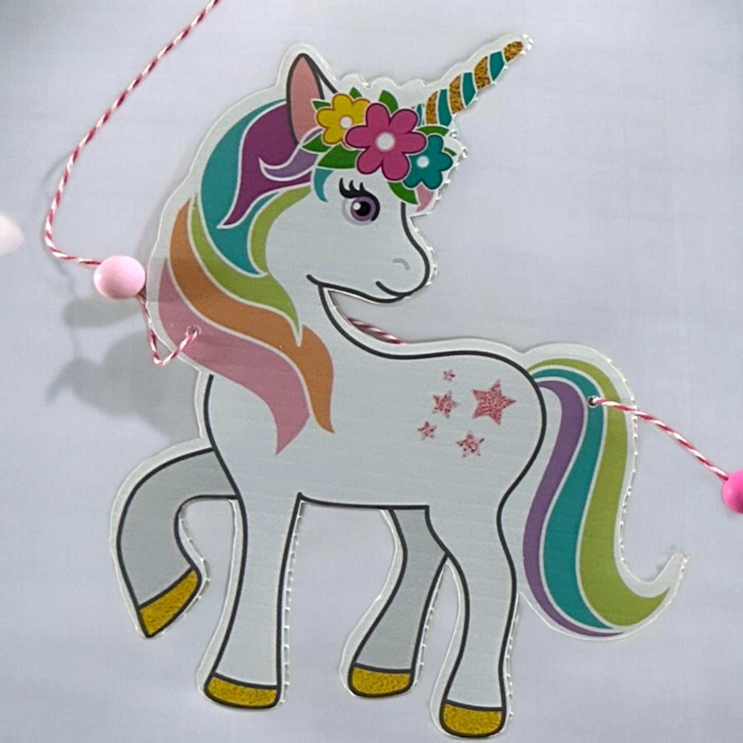 Unicorn Birthday Banner: Rainbow Party Decorations