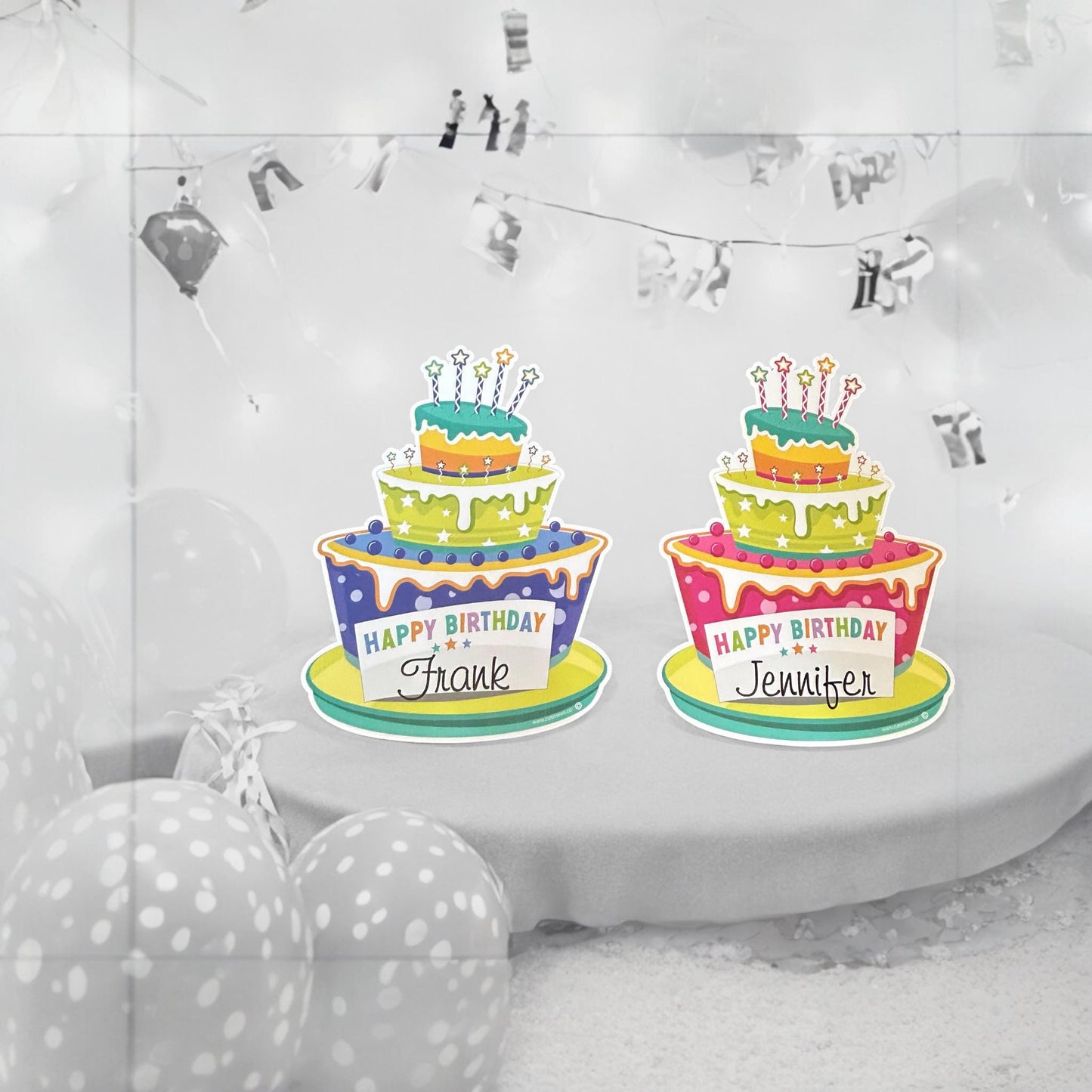 Personalized Birthday Cake Door Hanger: Custom Party Decor