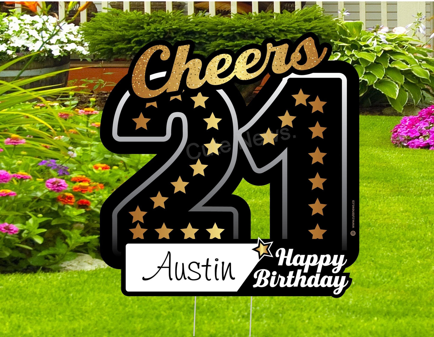 Personalized Birthday Yard Sign: Custom Age, Outdoor Party Decor