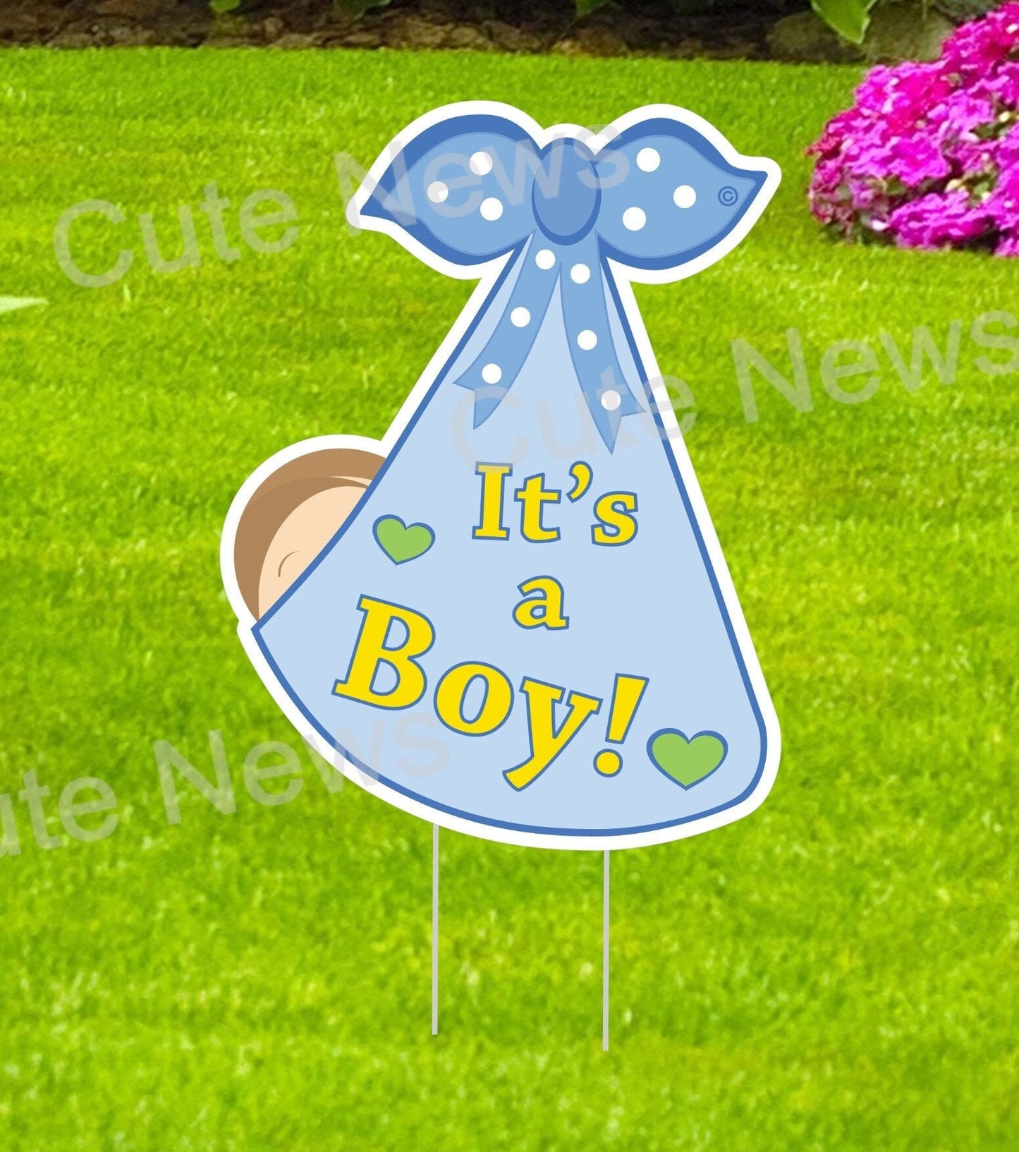 Stork Baby Yard Sign: Welcome Home Announcement, Shower Decor