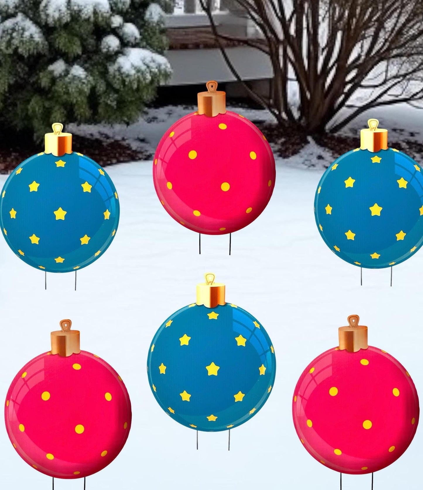 Personalized Christmas Ornament Yard Signs: Holiday Outdoor Decor