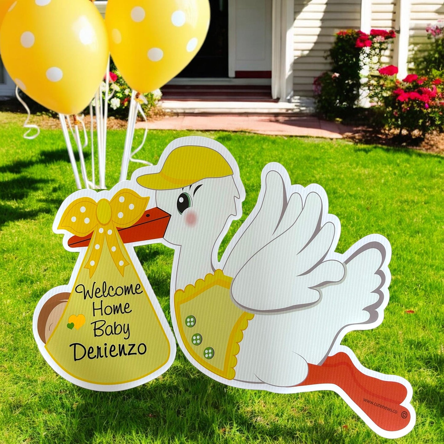 Welcome Home Baby Stork Yard Sign: Gender Reveal, Shower Gift