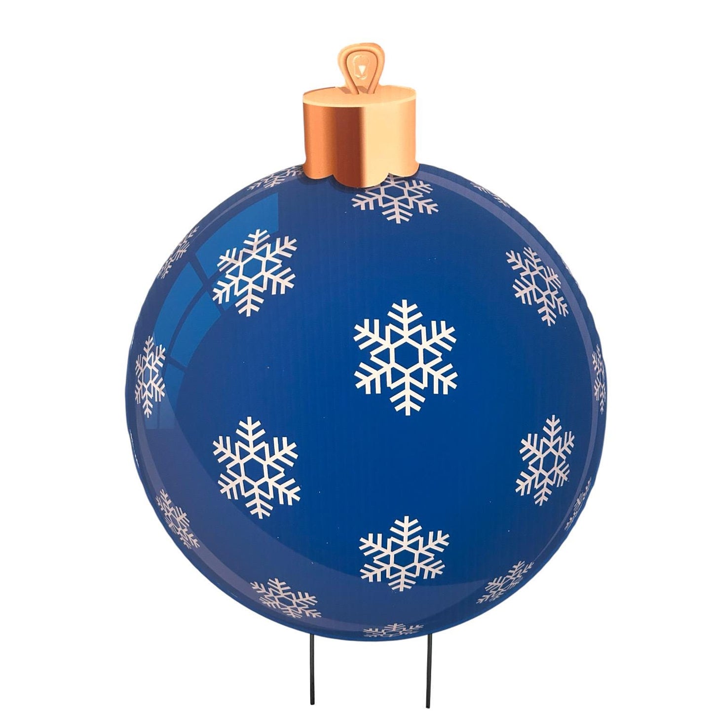 Christmas Ornament Yard Sign: Holiday Lawn Decor (15x12 in)