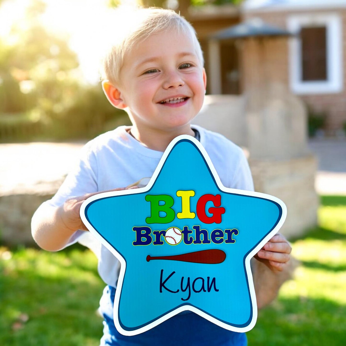 Personalized Big Sister Dog Bone Yard Sign: Sibling Announcement Gift