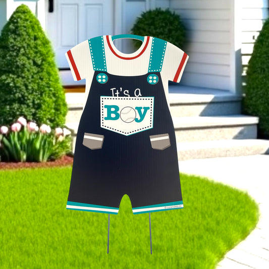 It's A Boy Yard Sign: Baby Shower Lawn Decoration, Newborn Announcement