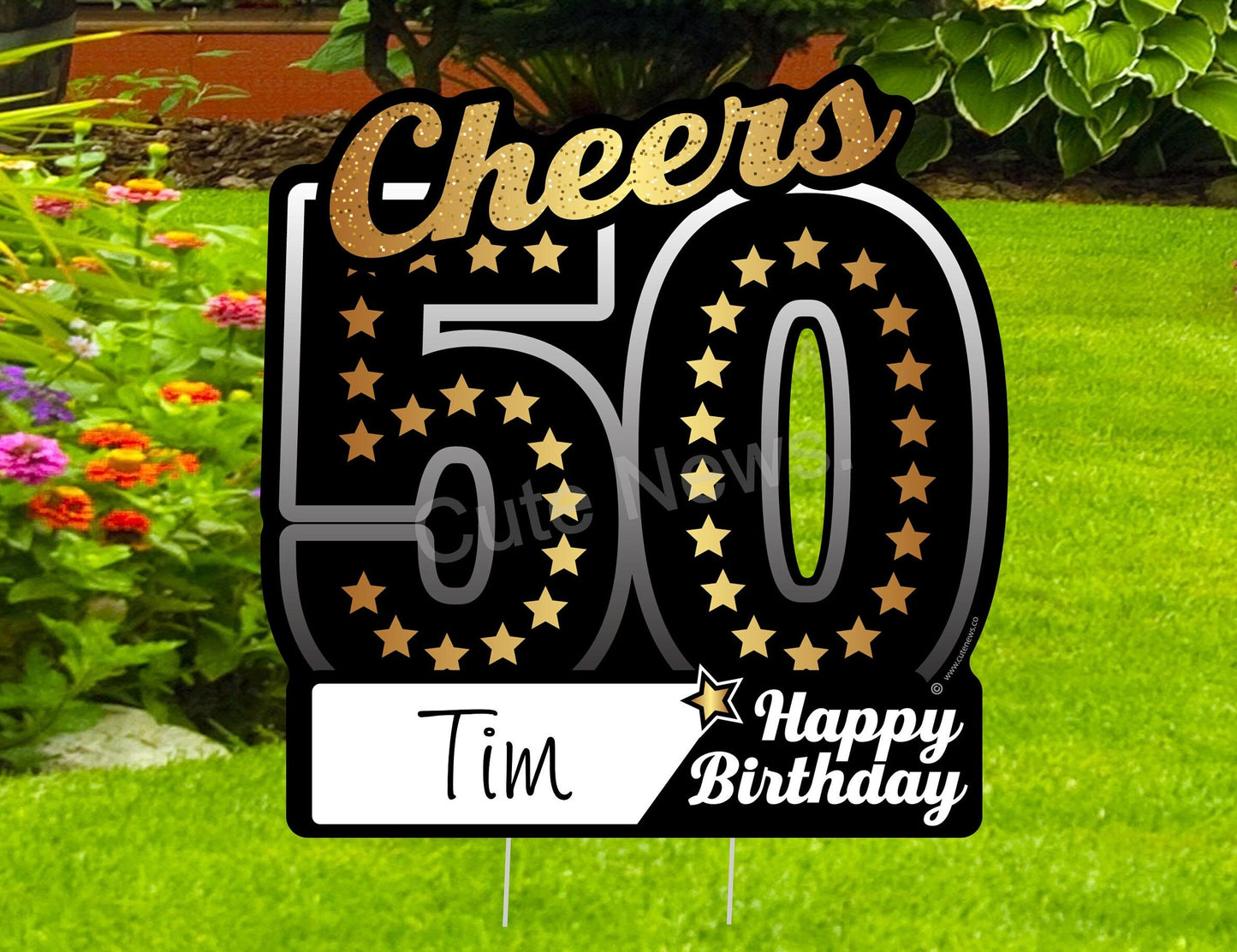 Personalized Birthday Yard Sign: Custom Age, Outdoor Party Decor