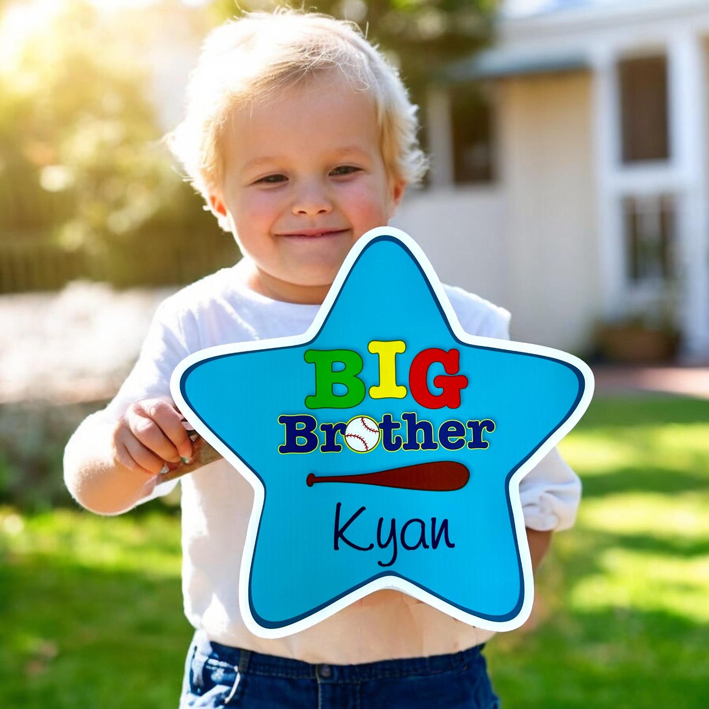 Personalized Big Brother/Sister Yard Sign: Welcome Home Baby Outdoor Decor, Sibling Gift