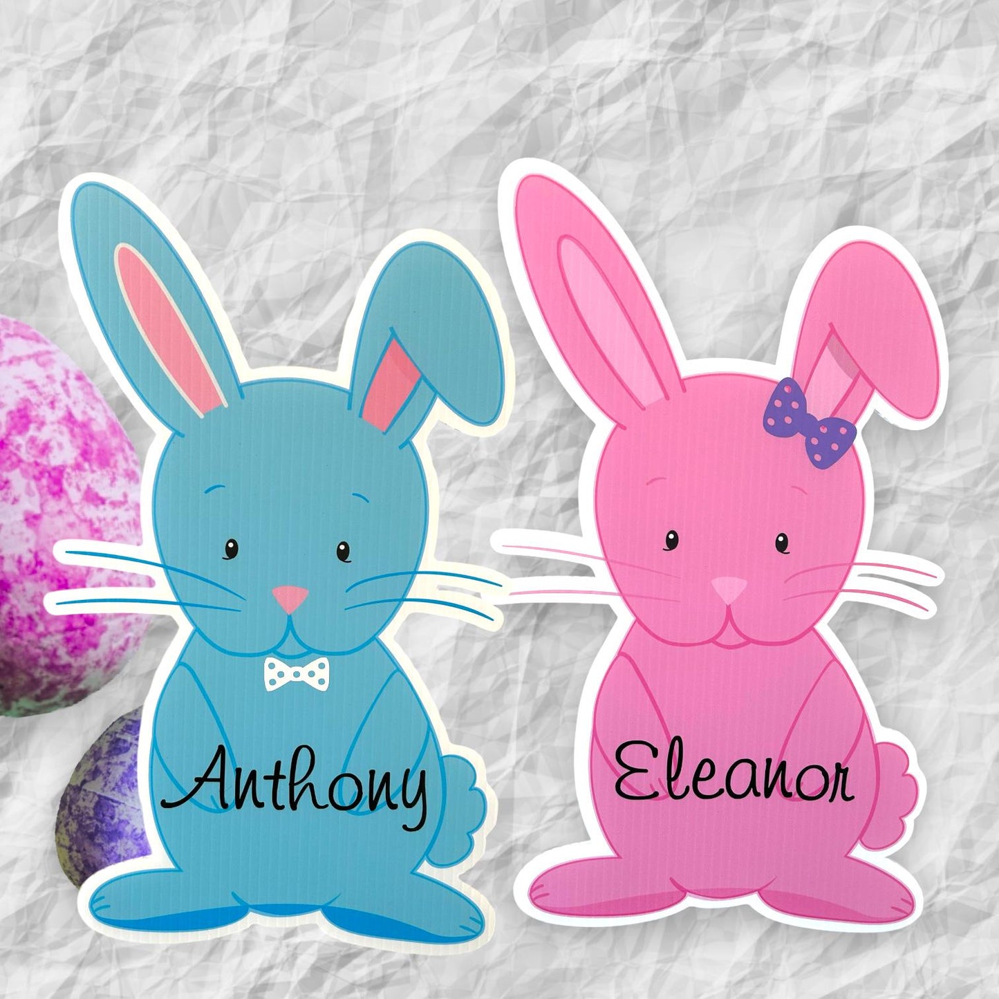 Personalized Easter Bunny Yard Sign: Spring Outdoor Decor