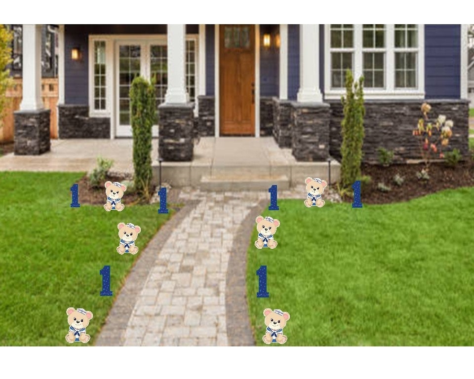 Teddy Bear 1st Birthday Yard Sign: Party Decor, Keepsake Gift