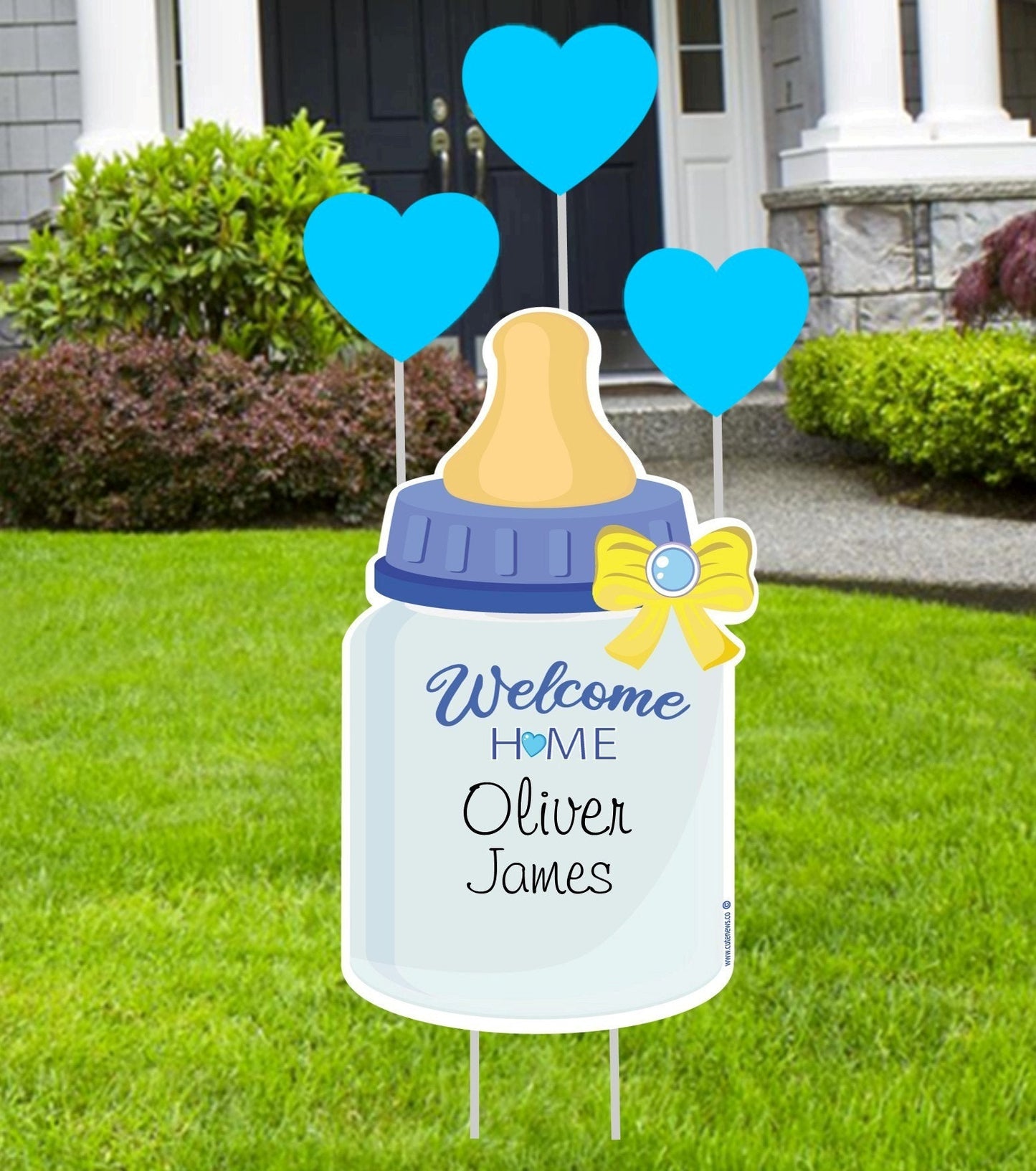 Welcome Home Baby Bottle New Birth Announcement Baby Yard Sign Its a Girl Decor Personalized Newborn Arrival Signs Hospital Signs Boy Banner