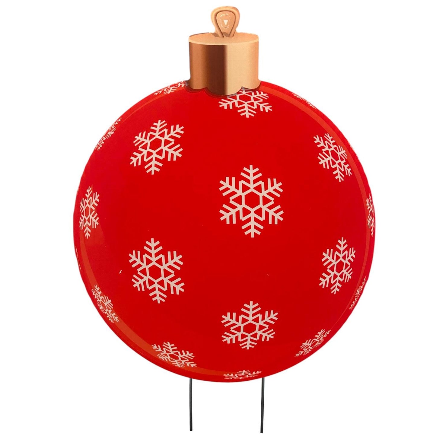 Christmas Ornament Yard Sign: Holiday Lawn Decor (15x12 in)