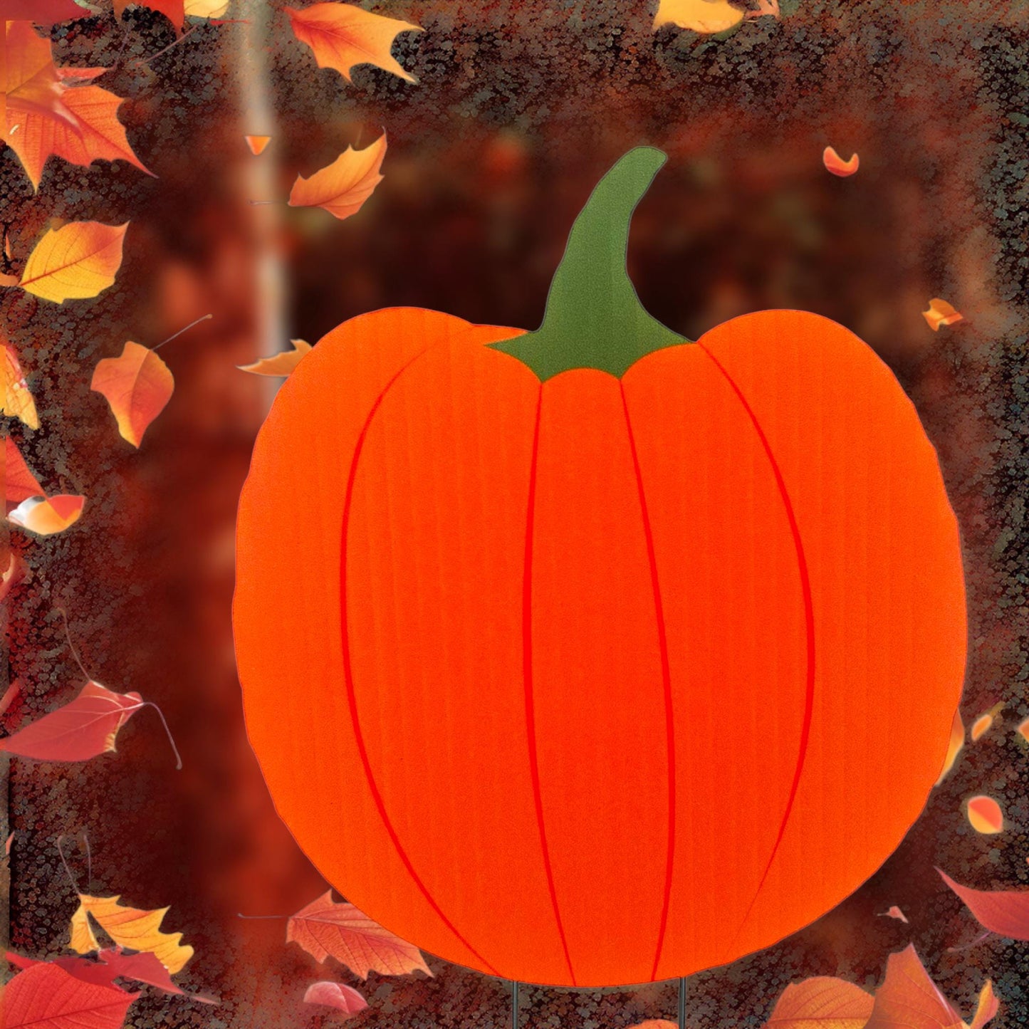 Pumpkin Yard Sign: Fall Outdoor Decor (15.5 x 16 in)