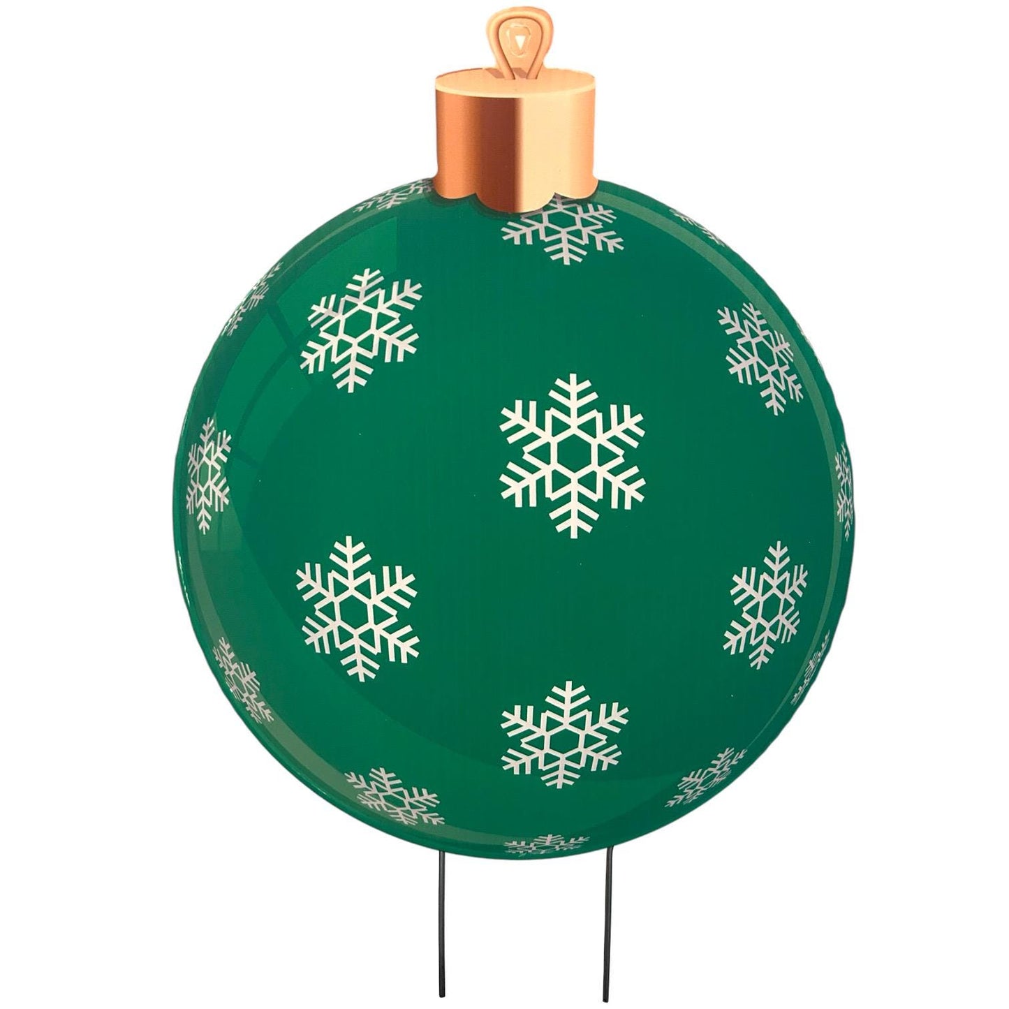 Christmas Ornament Yard Sign: Holiday Lawn Decor (15x12 in)