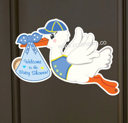 Baby Shower Door Sign, Welcome to the Baby Shower Sign, It's a Boy Baby Shower, Baby Shower Decoration, Shower Stork Sign, Boy Shower Banner
