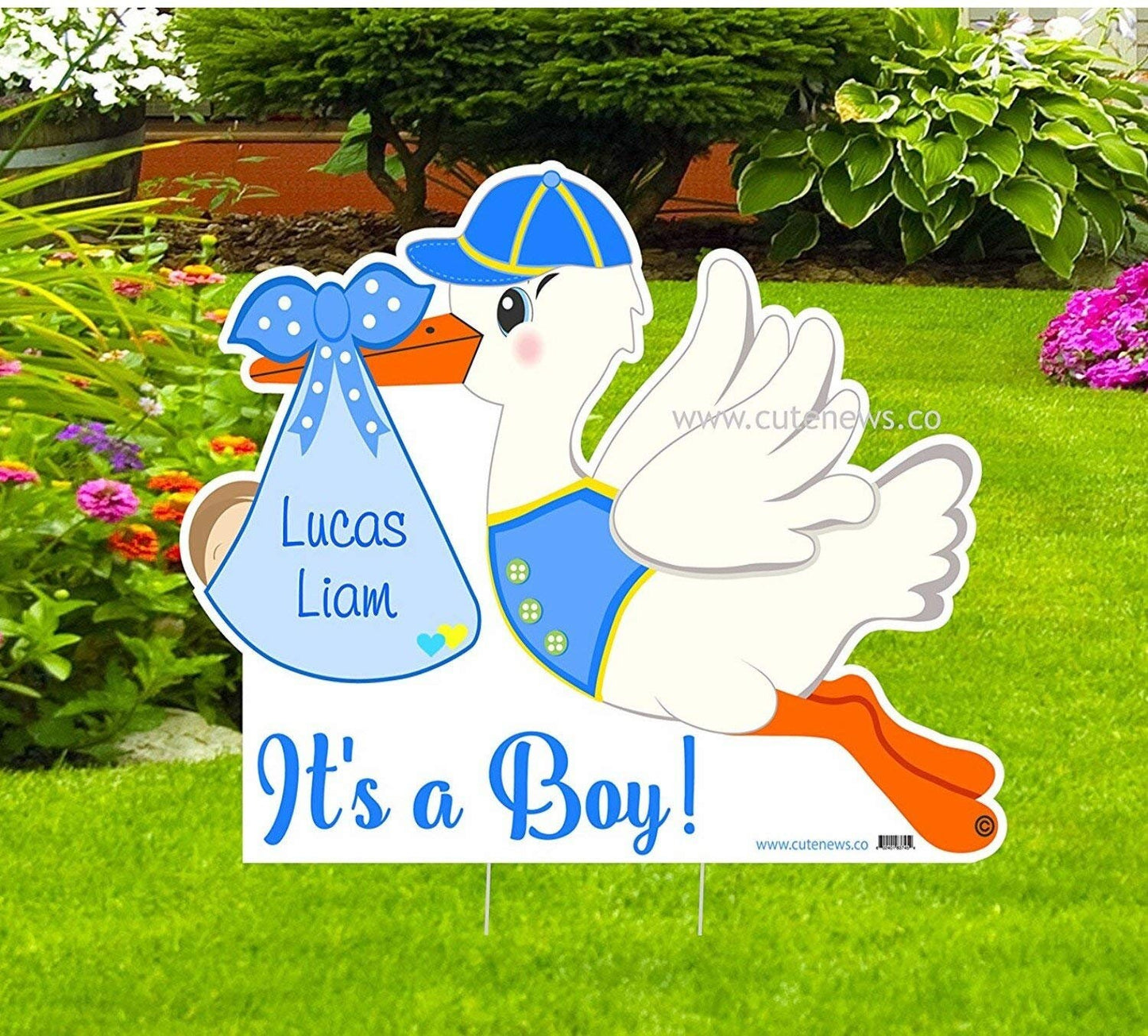 Its a Girl Stork Yard Sign: Welcome Home Baby Announcement