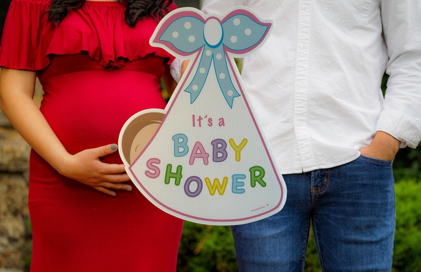 Stork Baby Shower Door Hanger: Gender Neutral Welcome Sign