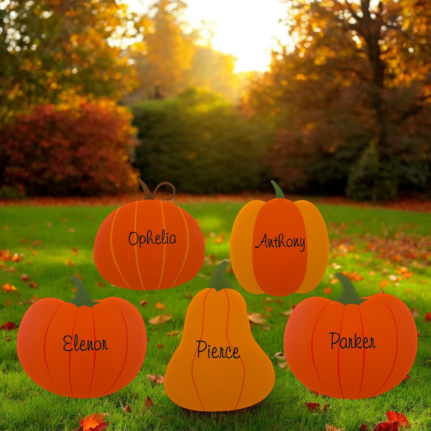 Pumpkin Yard Sign: Fall Outdoor Decor (15.5 x 16 in)