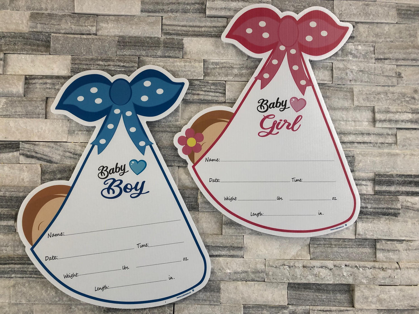 Stork Baby Announcement Sign: Hospital Door Hanger, Shower Gift