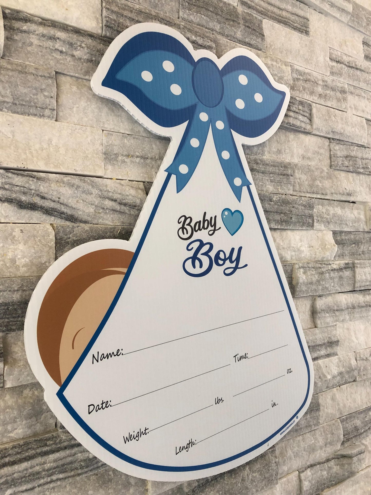 Stork Baby Announcement Sign: Hospital Door Hanger, Shower Gift