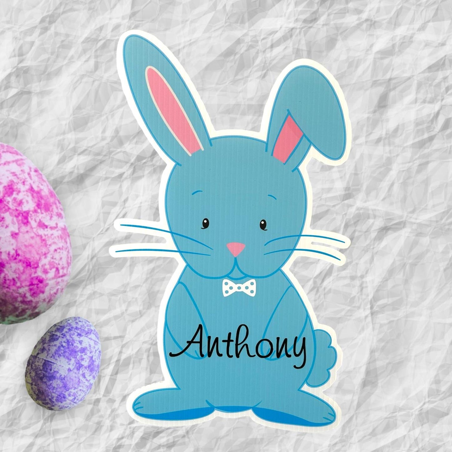 Personalized Easter Bunny Yard Sign: Spring Lawn Decor