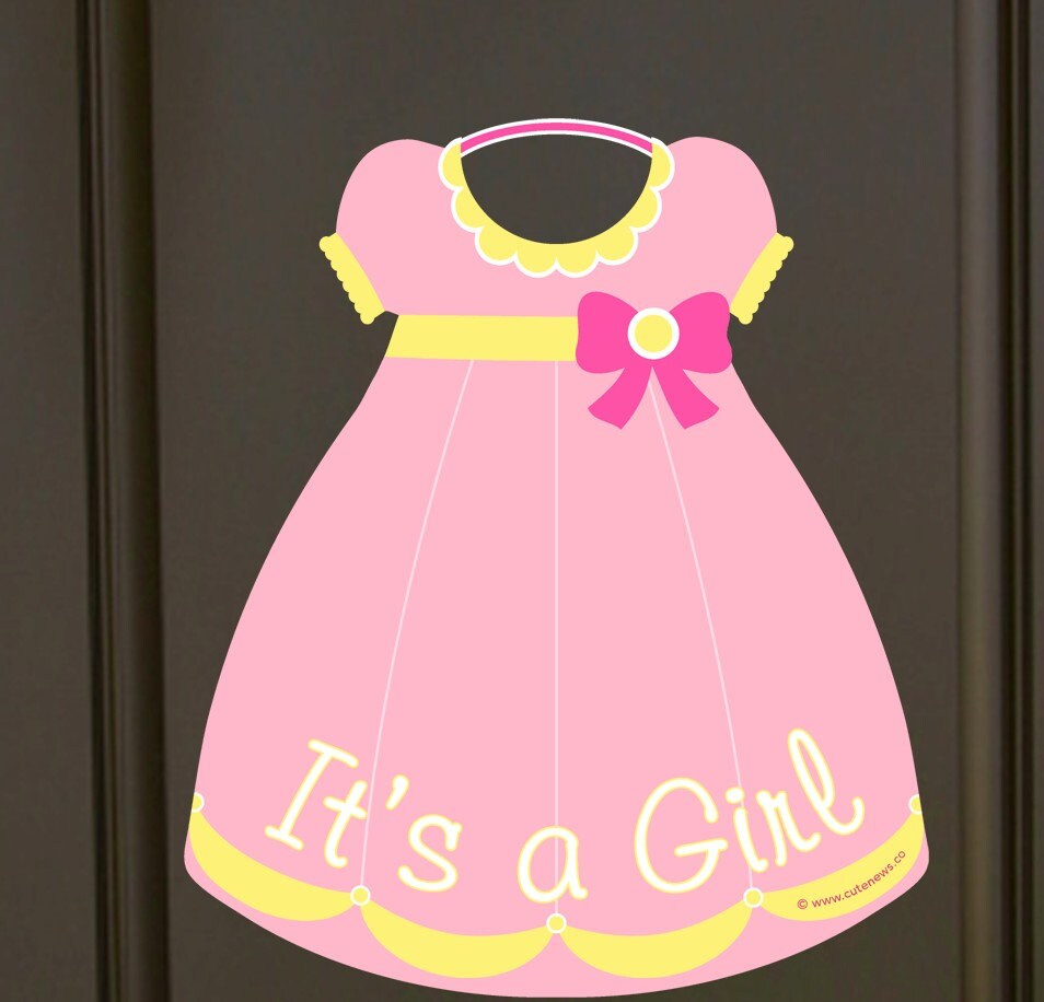 Pink Baby Dress Yard Sign: Welcome New Baby Girl, Shower Decor