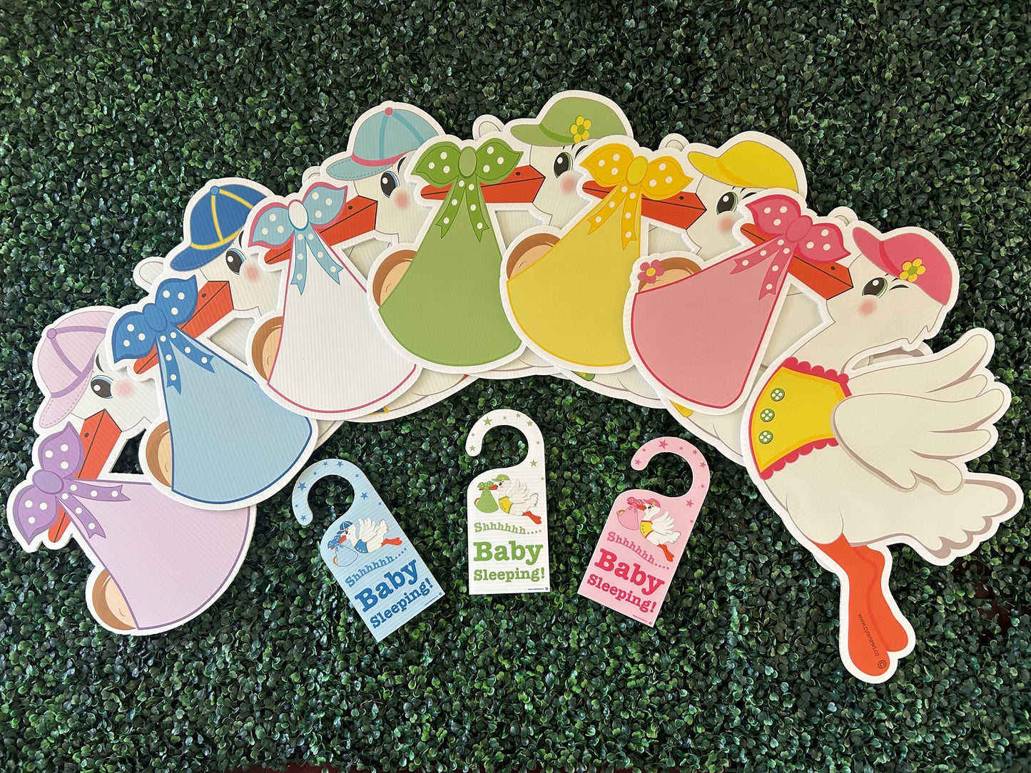 Stork Door Announcement: It's a Granddaughter or Grandson Baby Sign