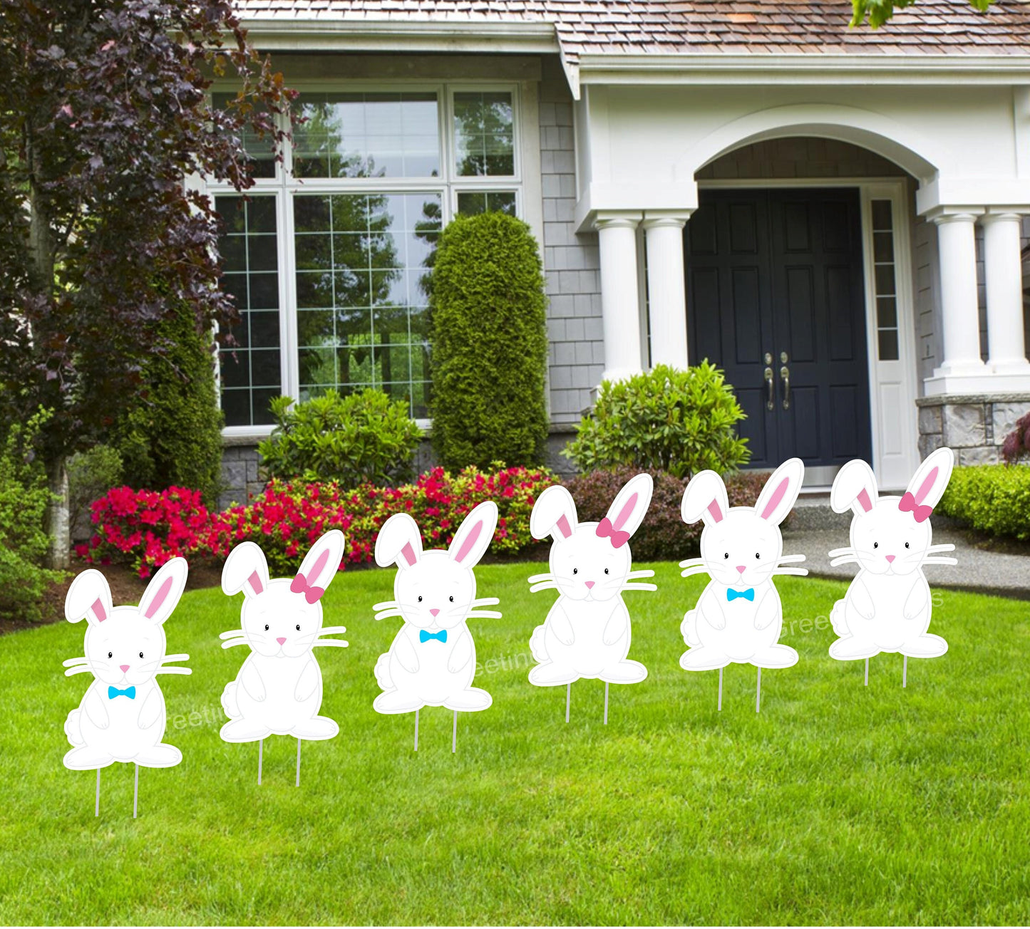 Personalized Easter Bunny Yard Sign: Happy Spring Decor, Easter Gift