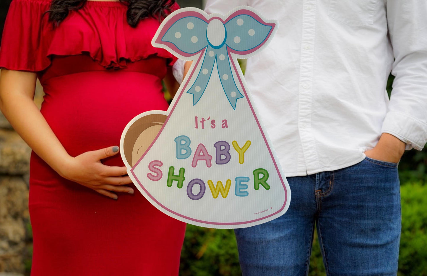 Stork Baby Shower Yard Sign: Gender Neutral Outdoor Party Decoration