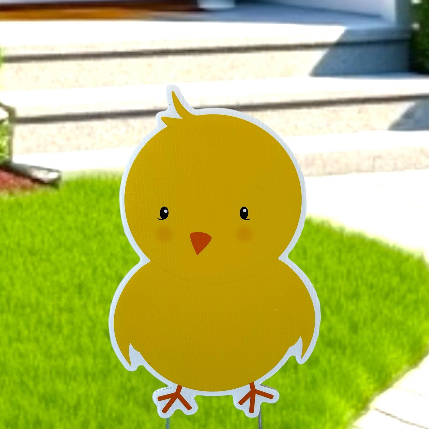 Happy Easter Bunny, Chick Yard Signs, Indoor, Outdoor Personalized Easter Lawn Decor Signs, Happy Spring Art, Easter Garden Decoration, Gift