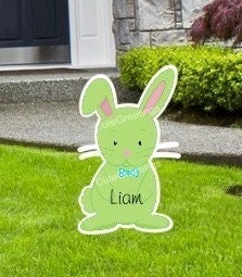Personalized Easter Bunny Yard Sign: Spring Lawn Decor
