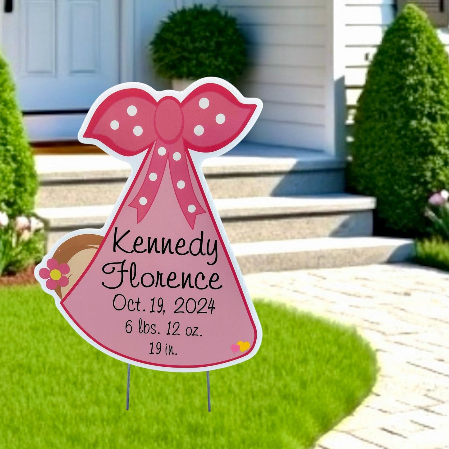 It's a Girl Stork Yard Sign: Custom Baby Announcement Decor