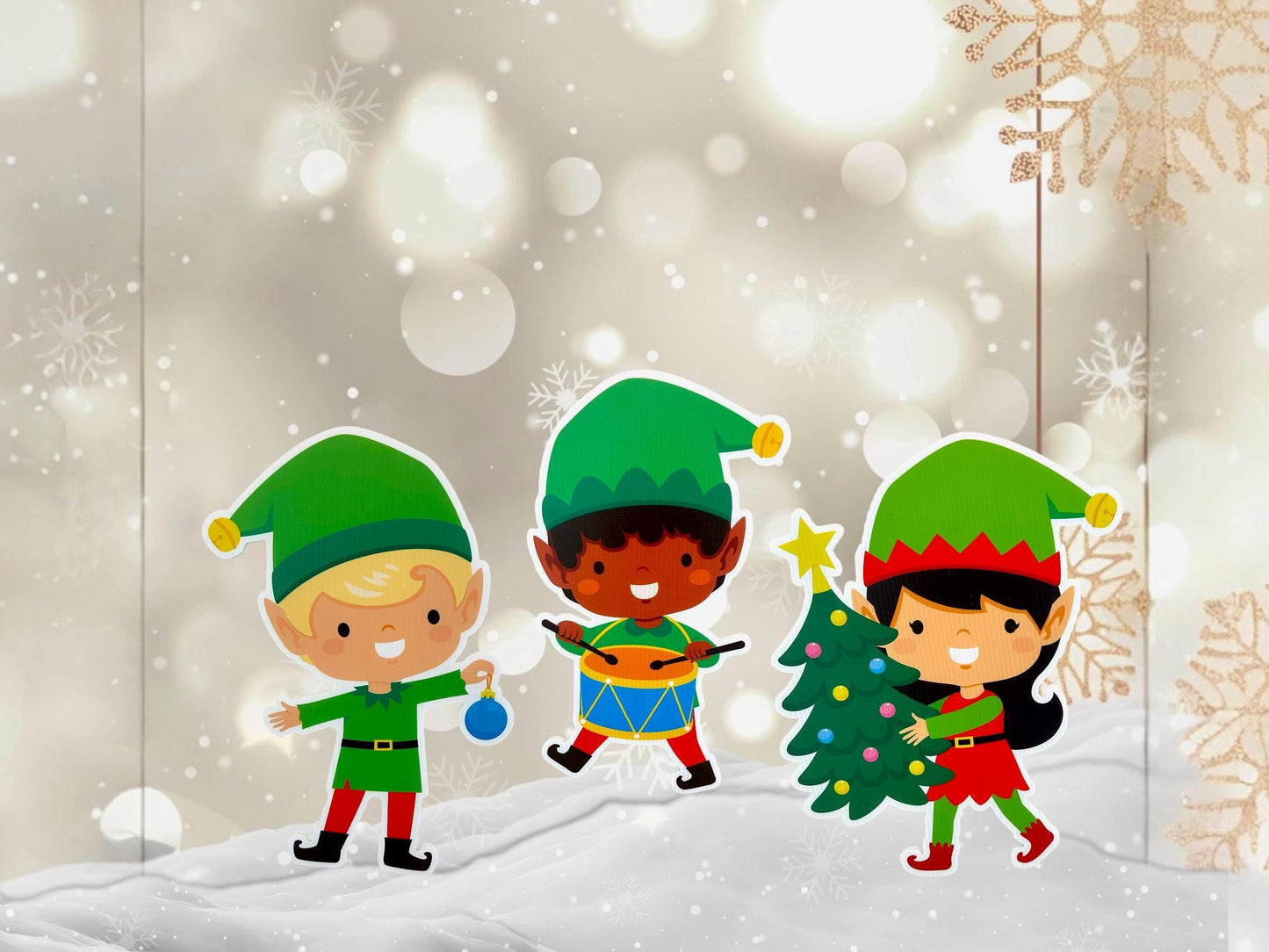 Personalized Christmas Elf Lawn Decoration: Custom Yard Art