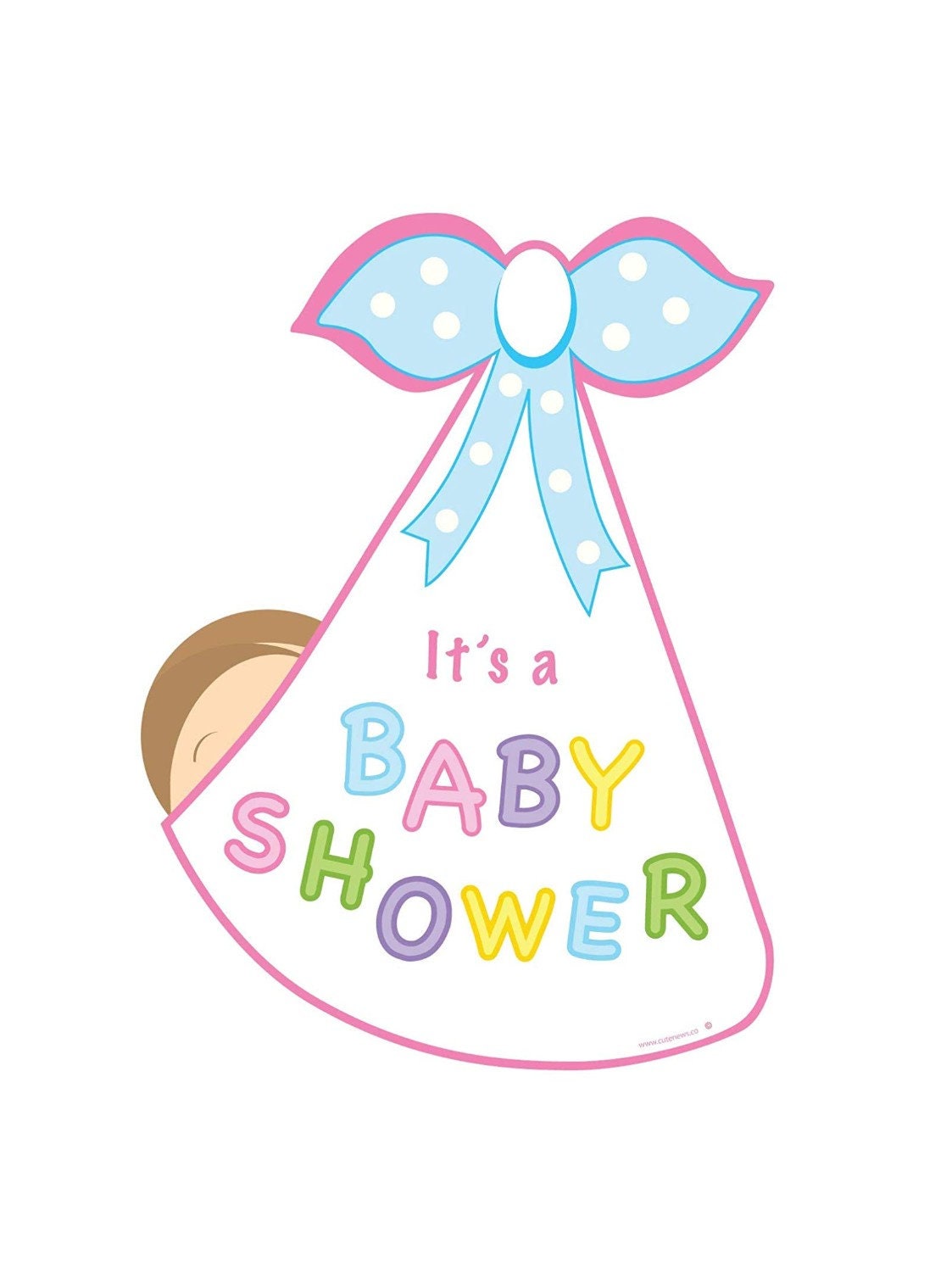 Stork Baby Shower Door Hanger: Gender Neutral Welcome Sign