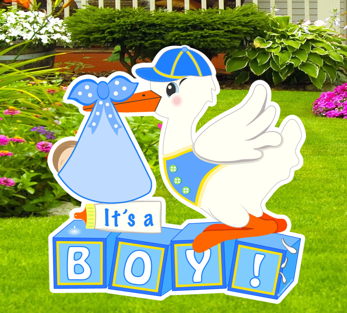 Stork Yard Sign: Welcome Baby Announcement, Outdoor Decoration