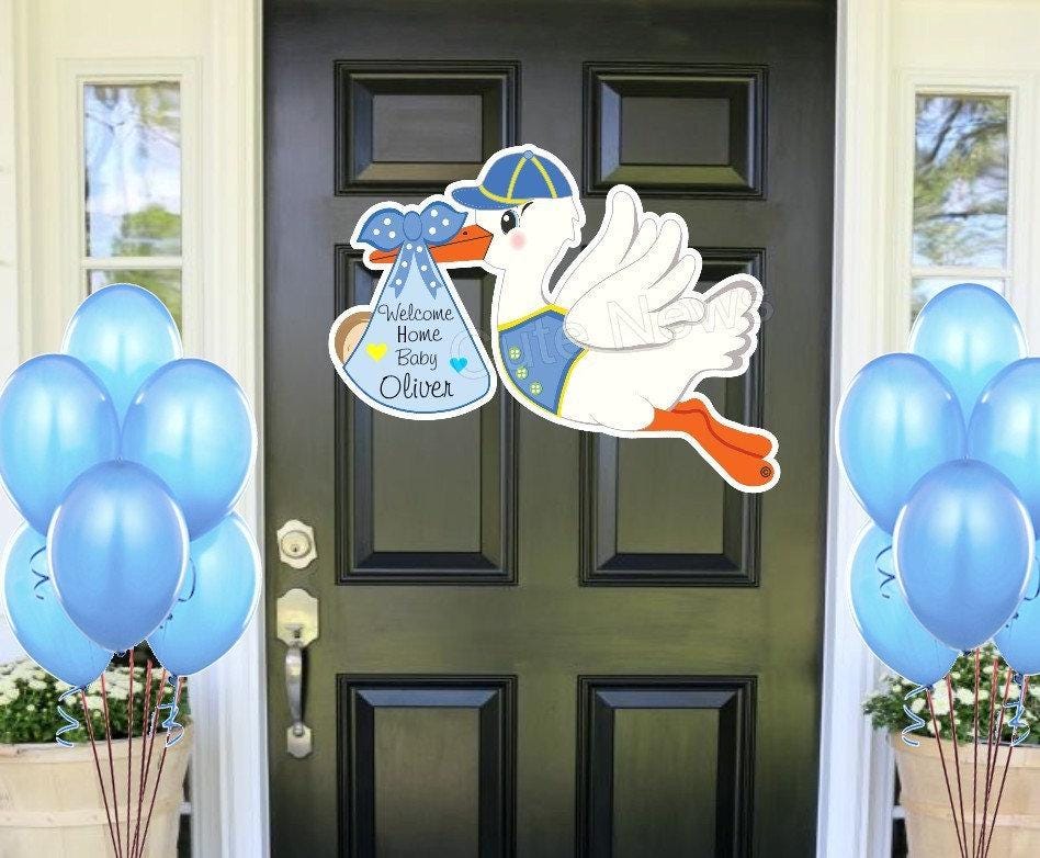 Welcome Home Baby Stork Sign: Custom Newborn Announcement - Outdoor Decoration