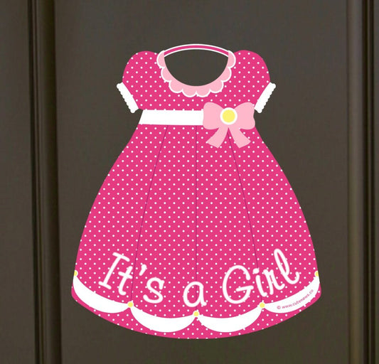 Welcome Home Baby Announcement Sign:  It's a Girl Door Hanger, Outdoor Decor