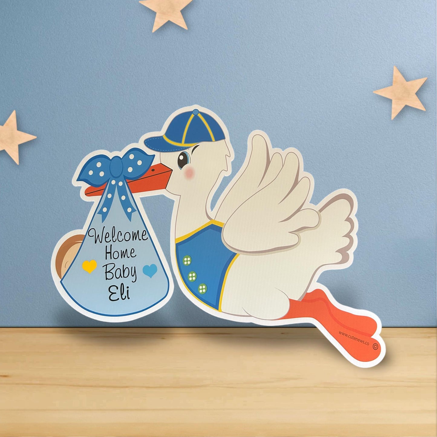 Personalized Stork Yard Sign: Welcome Home Baby Announcement