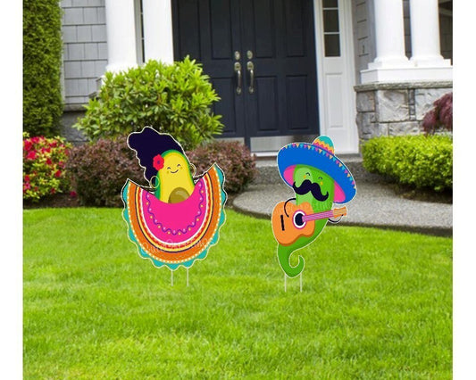 Personalized Cinco de Mayo Lawn Decor: Mariachi Band Yard Signs