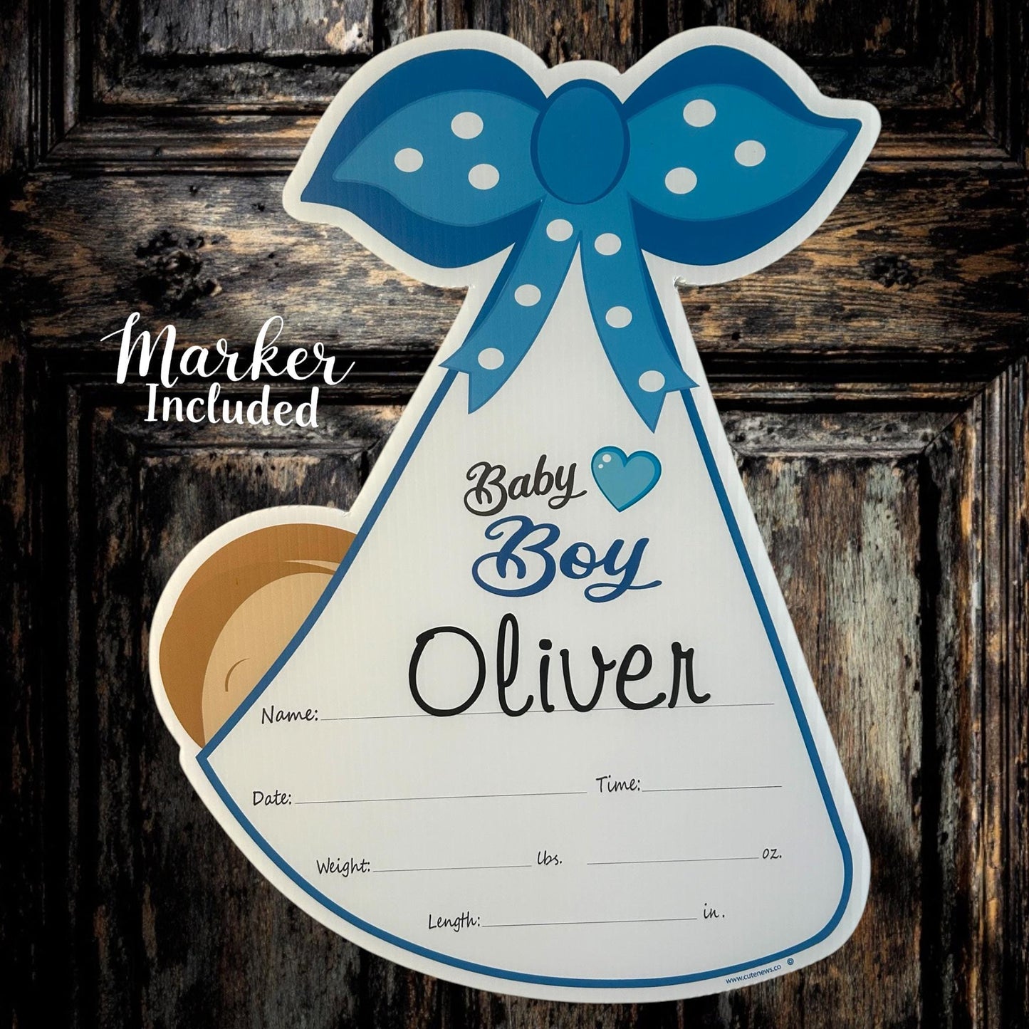 Hospital Door Hanger, Welcome Home Baby Girl, Boy Sign, Stork Bundle Door Sign, New Birth Stats Art, Custom Baby Announcement Keepsake, Gift