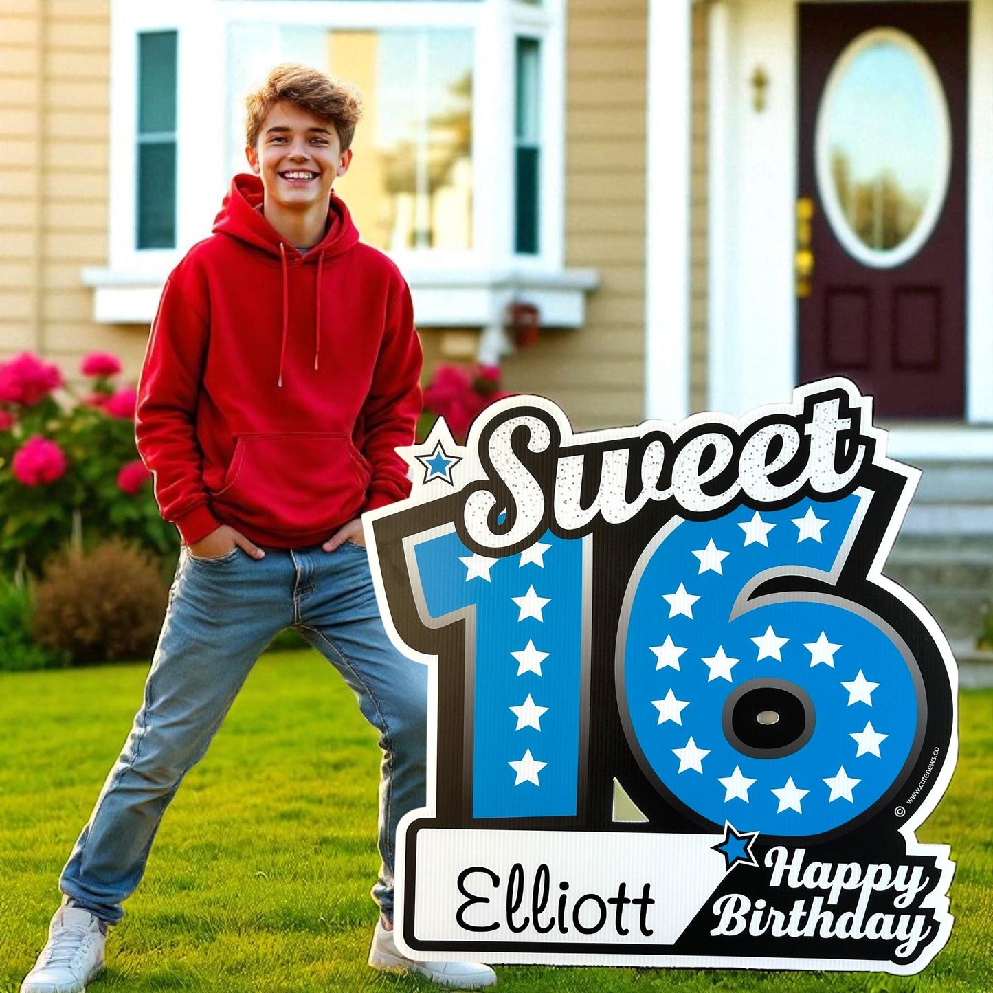Personalized Sweet 16 Lawn Decoration: Birthday Yard Sign