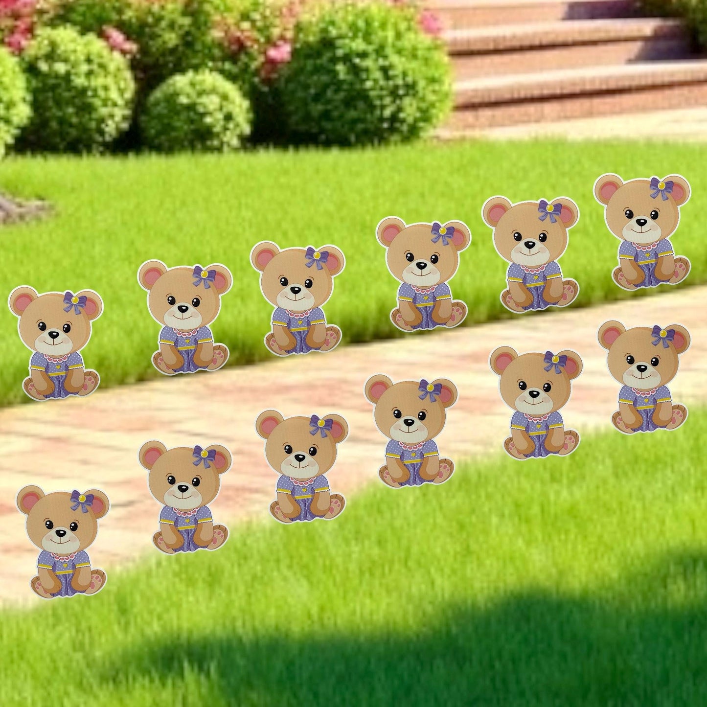 Teddy Bear Happy Birthday Yard Signs: Outdoor Baby Shower Decor