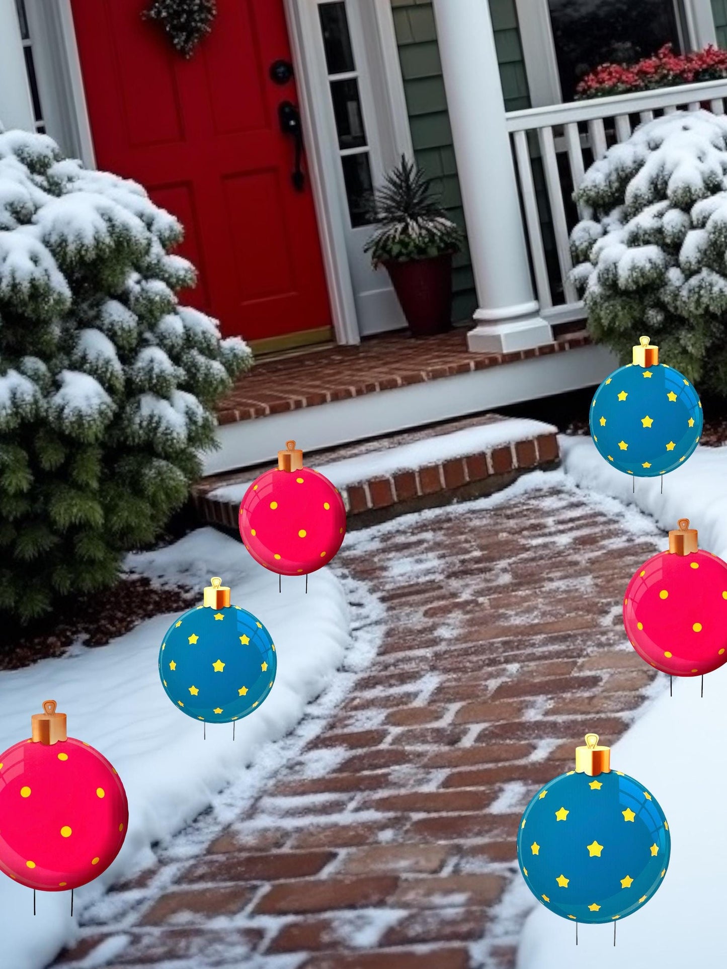 Personalized Christmas Ornament Yard Signs: Holiday Outdoor Decor