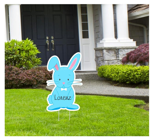Personalized Easter Bunny Yard Sign: Spring Lawn Decor