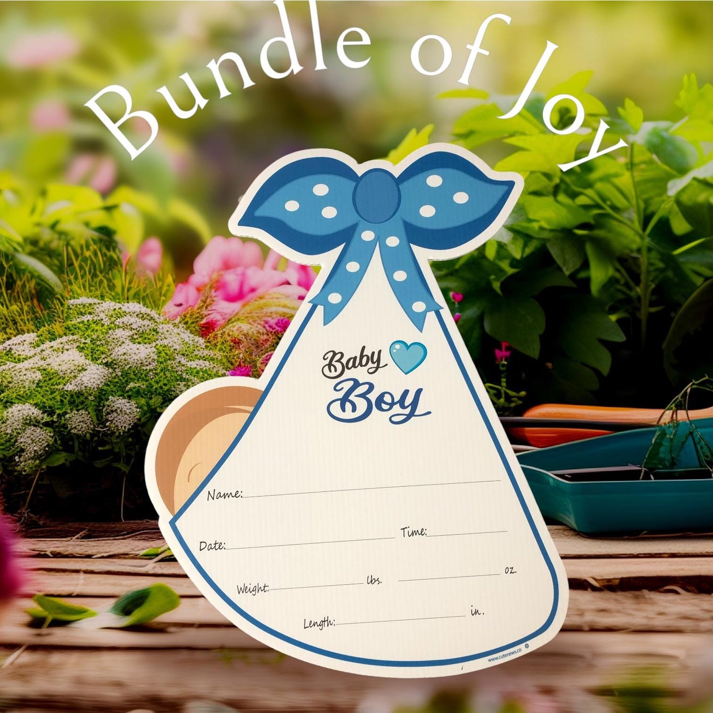 Stork Baby Announcement Sign: Hospital Door Hanger, Shower Gift