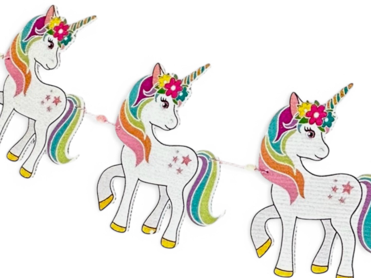 Unicorn Birthday Banner: Rainbow Party Decorations