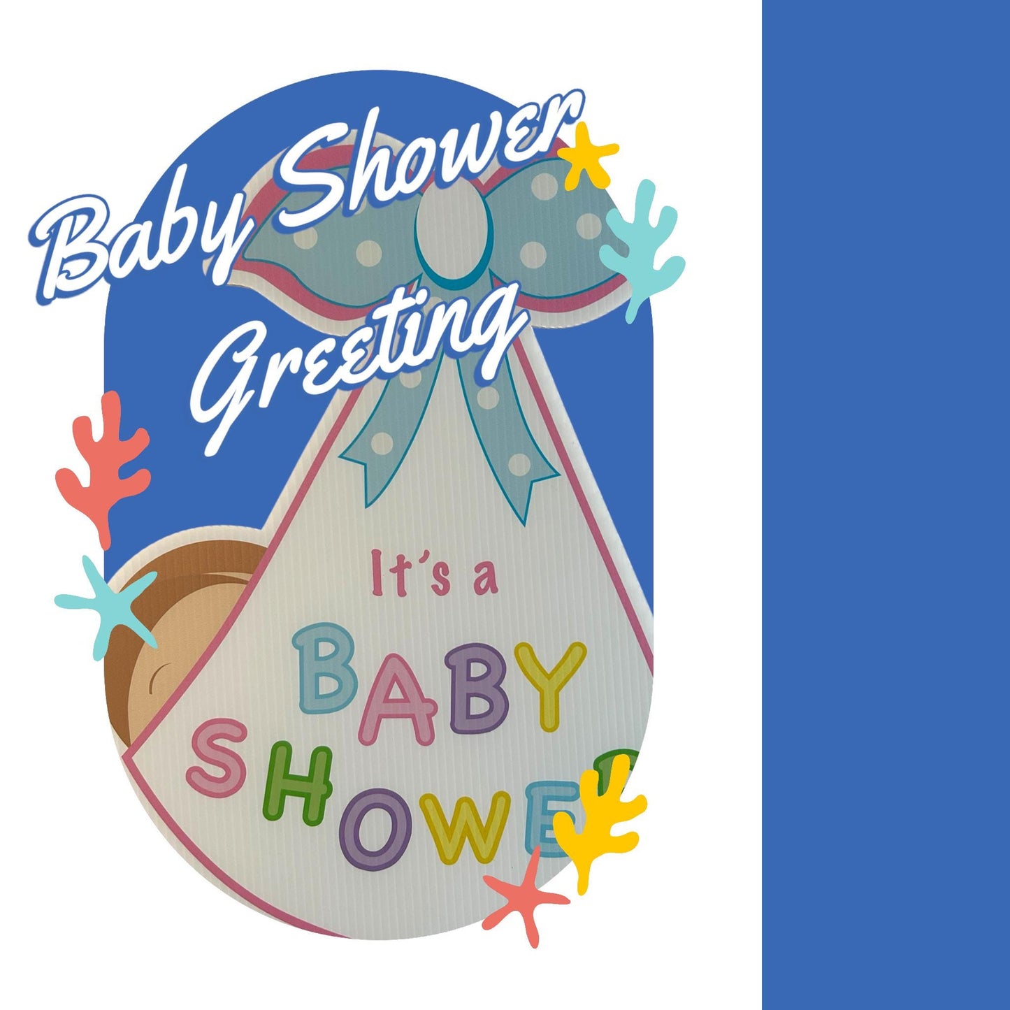 Stork Baby Shower Door Hanger: Gender Neutral Welcome Sign