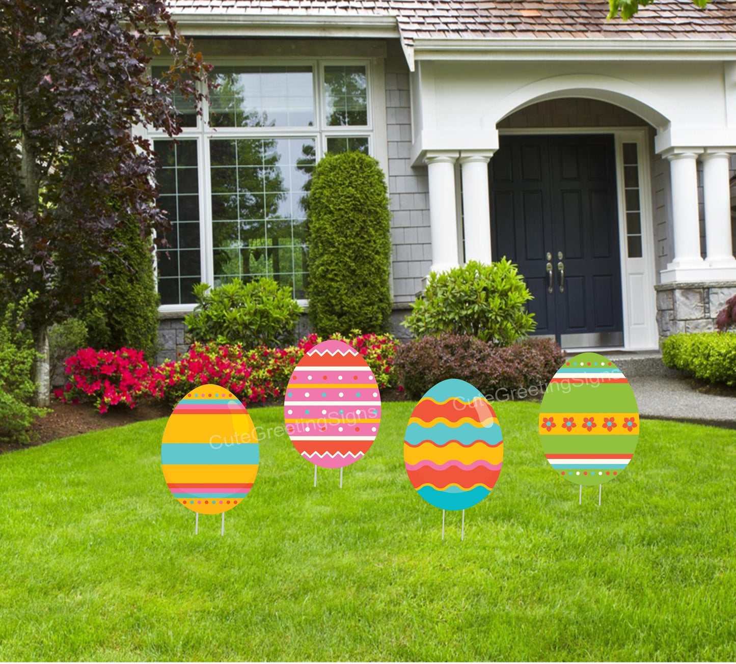 Personalized Easter Egg Yard Decor: Colorful Spring Lawn Art