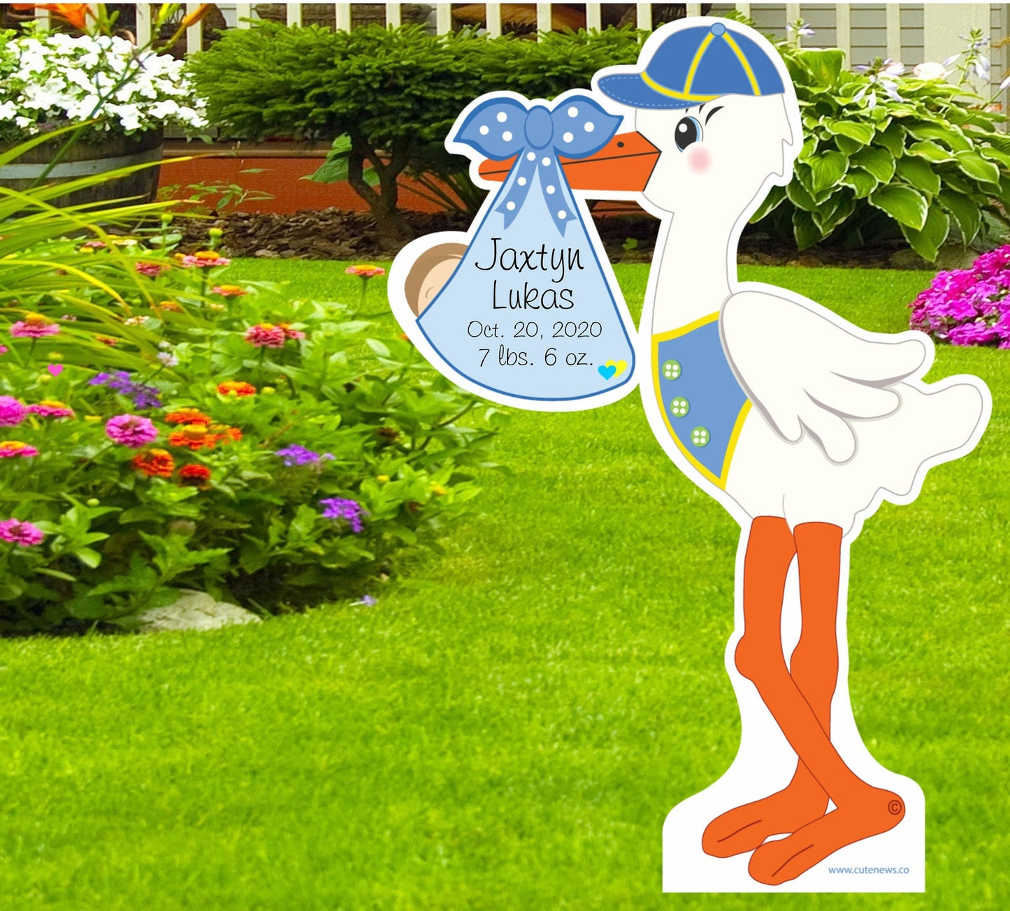 Stork Yard Sign: New Baby Announcement + Sibling Signs