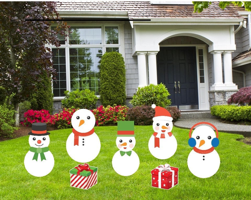 Presents Yard Sign Set: Christmas Lawn Decoration